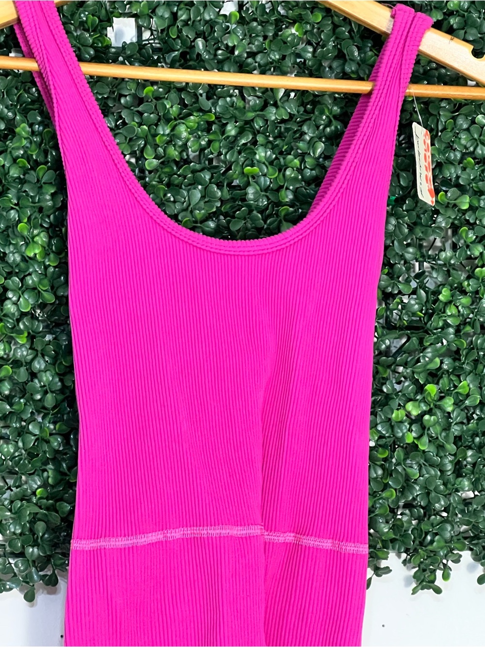 Free People NWT Women's Pink Ribbed Jumpsuit Free Throw Onesie Large - Picture 2 of 13